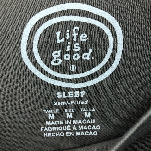 NWT Life is Good Dark Green Semi-Fitted Sleep Short Sleeve Spatula T-Shirt - Picture 5 of 5